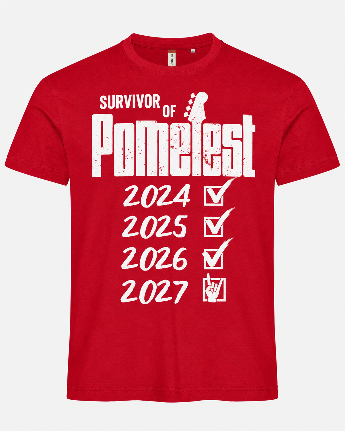 Basic T-Paita "Survivor of PomeFest"