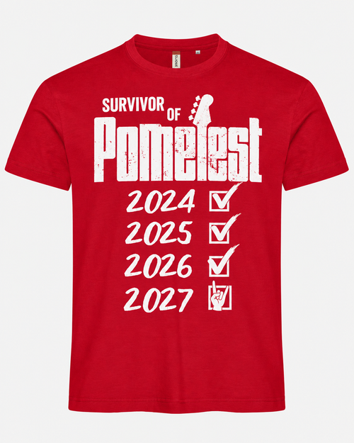 Basic T-Paita "Survivor of PomeFest"
